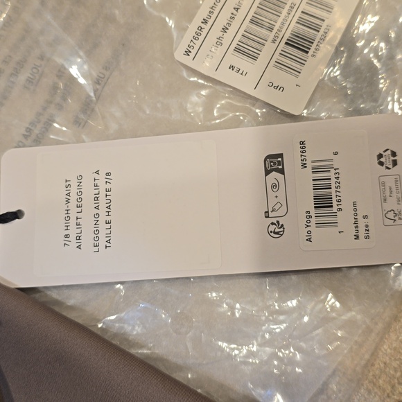 Alo Yoga 7/8 High-Waist Airlift Legging In Mushroom Small New $134 - Picture 10 of 12